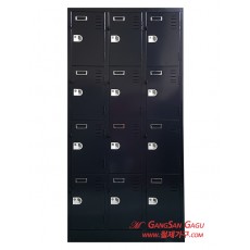 철제 사물함 3x6 -12인용 / 검정유광 / 자물쇠 걸고리