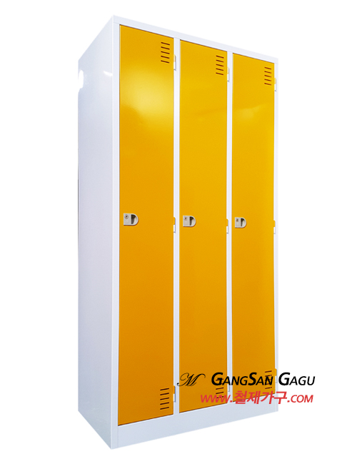 철제캐비넷 옷장(락카) 3x6 -일자3인용 / 2색