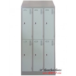철제캐비넷 옷장(락카) 3x6 -6인용 기성색 / 먼지털이 삿갓