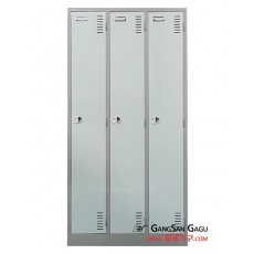 철제캐비넷 옷장(락카) 3x6 -일자3인용 / 기성색